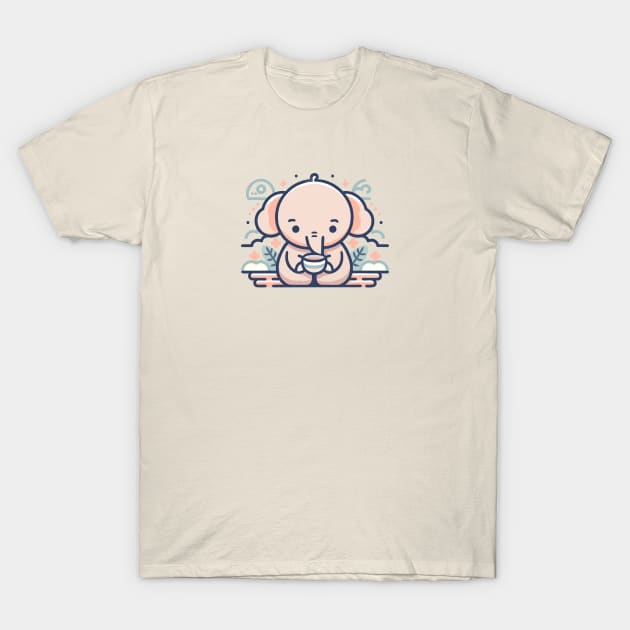 Elephant Kid Of Tea T-Shirt by deanisadea21